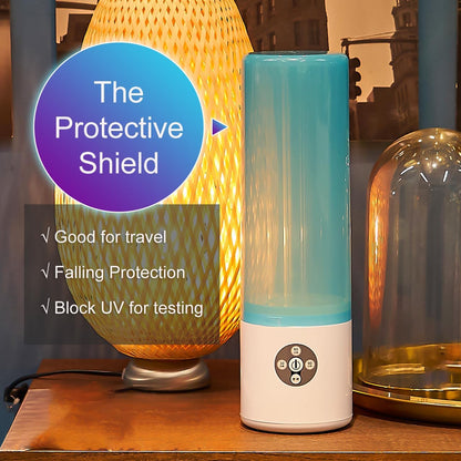 UV Light Sanitizer, 55w 254nm UVC Lamp for Room Surface Disinfection, Kills Bacteria Molds Dust Mites up to 750 sqft, Home/School/Hotel/Travel, 1Y Warranty (Blue Ozone Free)