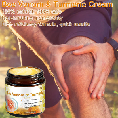 2Pcs Professional Bee Venom Joint,Bee Venom & Turmeric Cream,Natural Bee Venom Cream,Effective for The Back,Waist,Neck,Hands,Knees