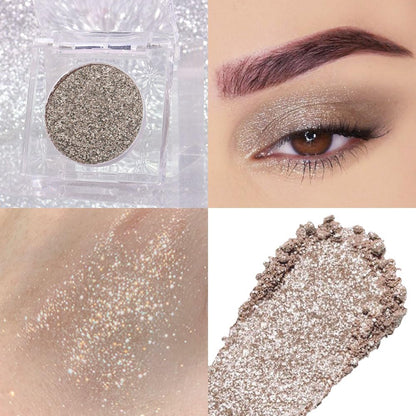 Taupe Gray Brown Monochrome Shimmer Eyeshadow Palette Makeup,Long Lasting Naturing-Looking Lightweight Glitter Single Eyeshadow,Neutral Powde Eye Shadow for Older Women