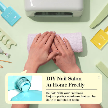 CANNI 9ml Hema-Free Gel Nail Polish Set- 6Pcs White Blue Orange Yellow Colors Gel Polish Kit, Soak Off LED Nail Gel Manicure Kit DIY at Home Salon Gifts for Women Girls