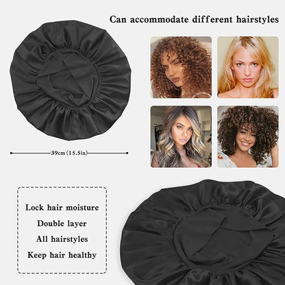 3pcs satin bonnet silky bonnet