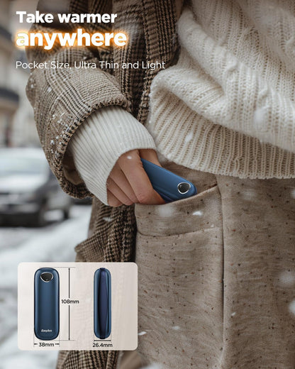 EasyAcc® Pocket Size Hand Warmers Rechargeable, Golf Hunting Hand Warmers, Real 16 Hrs Warmth, Heat Up to 131℉, UL Certified, Gloves Fitting, Golf Raynauds Skiing Essentials, Gifts Women Men