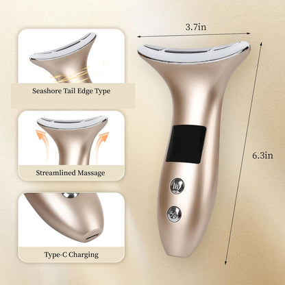8 Modes&3 Color Facial-Massager-Device(Gold)