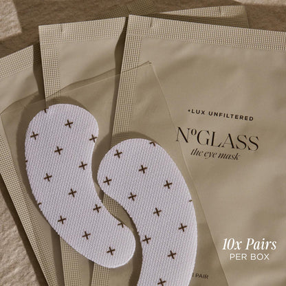 + Lux Unfiltered Cooling Under Eye Patches - Anti-Slip Caffeine Infused Korean Eye Mask - Reduces Puffiness, Brightens, & Hydrates Skin - Fragrance Free, Vegan, & Cruelty Free - 10 Count