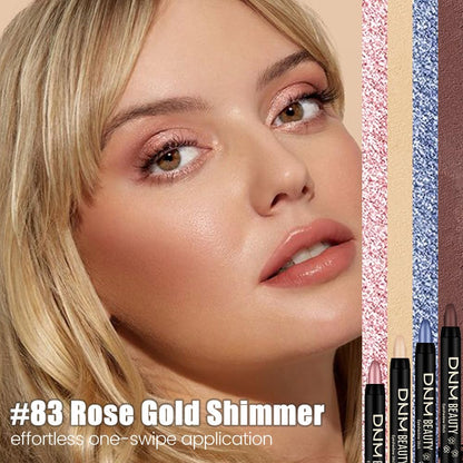 Rose Gold Shimmer Cream Eye Shadow Stick Makeup for Women, Shimmer Eyeliner Pencil Eyeshadow Brightener Stick for Eyes, Waterproof Eyeshadow Applicator Blendable sombras para ojos 83#