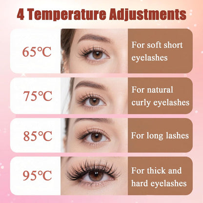 Heated Eyelash Curlers Electric Eyelash Curler with LED Display, 4 Temperature Modes Anti-Burn USB Rechargeable Natural Curling 24H Long Lasting for Women Makeup Tools Gifts