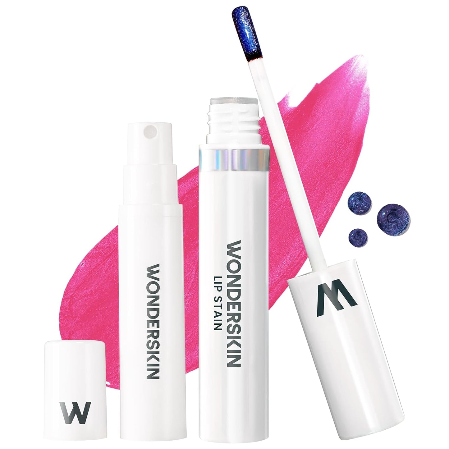 Wonderskin Wonder Blading All Day Lip Stain Peel Off Masque and Reveal Kit - Long Lasting, Waterproof Pink Lip Tint, Transfer Proof Natural Makeup Stain Kit (Neon Rose)