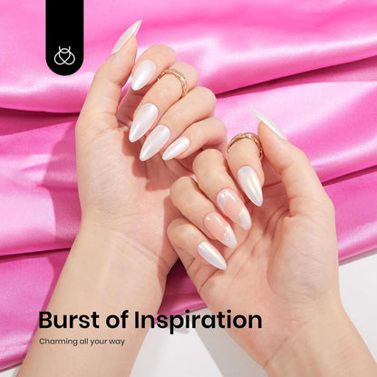 Beetles Chrome Nail Powder 8 Colors Metallic Mirror Effect Chrome Nail Powder with Liquid Latex Tape Kit,White Silver Pigment Iridescent Mermaid Glitter Pink Blue, Gel Polish Decoration Gift for Women