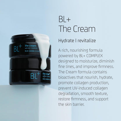 Blue Lagoon - BL+ The Cream Whipped Facial Moisturizer | Sustainable, Bioactive Luxury Skincare (Mini, 0.5 oz | 15 ml)