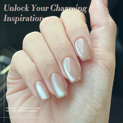 Born Pretty Cat Magnetic Eye Gel Nail Polish, Pink Moonlight Cat Magnetic Gel Nail Polish Delight Magnetic Nail Polish for Nail Art Manicure Salon DIY at Home 15ML