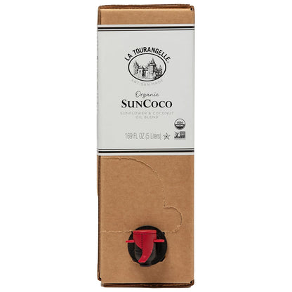 La Tourangelle, Organic Sun Coco Oil, Unique Blend of Organic High-Oleic Sunflower Oil and Organic Refined Coconut Oil, Heat Heat Cooking and DIY Beauty, 169 fl oz