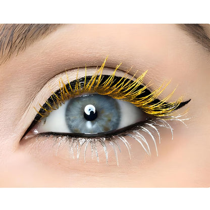 Waterproof Mascara for Eyes White Black Brown Purple Long-lasting colored Mascara Eye Makeup Fast-Dry (Yellow, 0.17 Fl Oz)