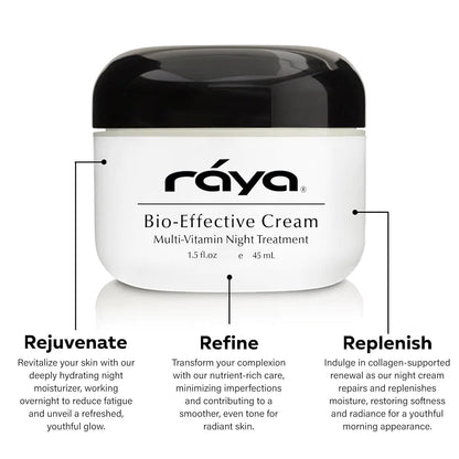 Raya SPA Bio-Effective Night Cream | Deep Recovery Anti-Aging Facial Moisturizer | Firming & Wrinkle Repair | Overnight Face Care for Tone Reviving & Beauty Sleep | Non-Oily Renewing Cream
