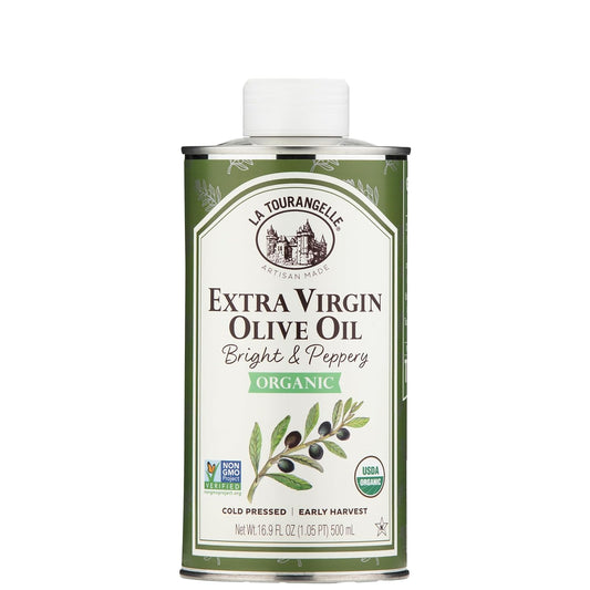 La Tourangelle, Organic Extra Virgin Olive Oil, Cold-Pressed High Antioxidant Picual Olives From Spain, 16.9 Fl Oz