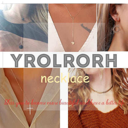 Boho Cross Y Necklace Gold Chain Lariat Rhinestone Drop Cross Pendant Wedding Necklace Charm Fashion Jewelry Gift for Women and Girls