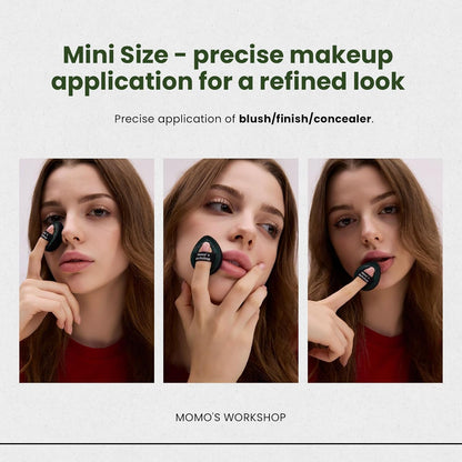 Mini Denim Makeup Sponge Set, Multi-Use Mini Makeup Blenders Sponge for Liquid/Cream/Concealer/Blush/Highlighter, Perfect for Detail Work & Travel,5PCS Mini Concealer Puffs with Storage Case