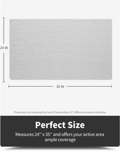 Non-Slip Bathtub Mat, 24x35 Inch Shower Mats for Bath Tub, PVC Loofah Bathroom Mats for Wet Areas, Quick Drying