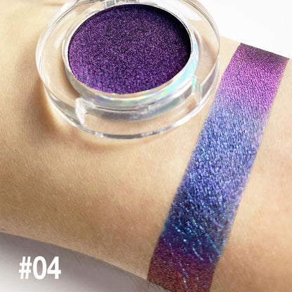 evpct Dark Blue Purple Duochrome Eyeshadow Palette Makeup, Metallic Chameleon Duo Chrome Multichrome Gothic festival Single Eye shadow Palette Makeup for Older Women, Face Glitter Eyeshadow Liquid