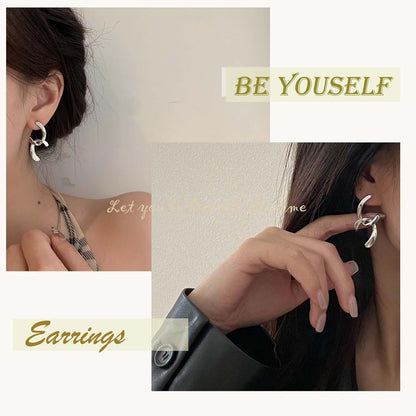 Punk Long Tassel Drop Dangle Earrings Vintage Silver C Shaped Bar Cross Drop Earrings Studs Rock Statement Geometric Cross Earrings Prom Tassel Earrings Jewelry for Women