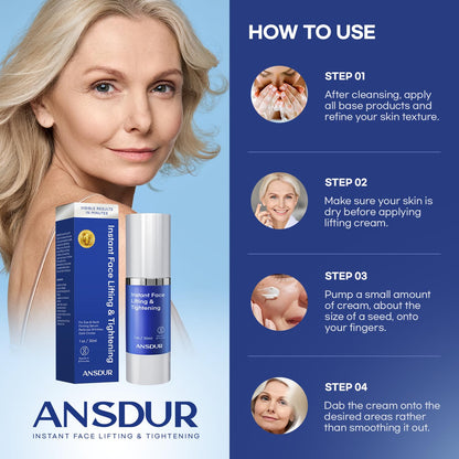 Instant Face Lift Cream: Firming Face Cream, Skin Tightening Cream for Face, Under Eye Cream & Wrinkle Cream For Women - Korean Skin Care & Advanced Formula 30ml