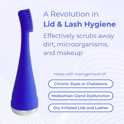 Lid & Lash Cleanser + Electric Eyelid Brush Bundle | Daily Eyelid and Lash Hygiene Kit for Dry Eyes, Demodex, Blepharitis, Makeup Removal