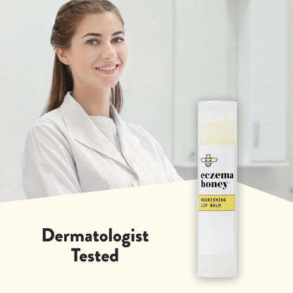 ECZEMA HONEY Nourishing Lip Balm - Organic Chapstick for Sensitive Skin - Daily Lip Moisturizer for Very Dry Lips - Mango Butter & Honey Lip Balm - Natural Lip Care Products (1 Ct)