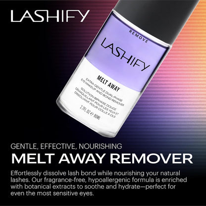 Lashify Melt Away Extra Gentle Dual-Phase Eye Makeup and Bond Remover, 80ml bottle