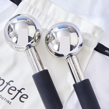 360 Rotating Ice Globes for Face & Eyes, Unbreakable Stainless Steel Cryo Sticks for Beauty Routines, Facials Cold Roller Colling Globes for Puffiness, Wrinkles, Dark Circles, Headaches