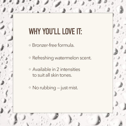 Nuda Face Tan Water | Lightweight and Clear Self Tan Face Mist | Cruelty Free Face Tanner Water with Natural Ingredients | Buildable Spray Tan Solution (75 mL)