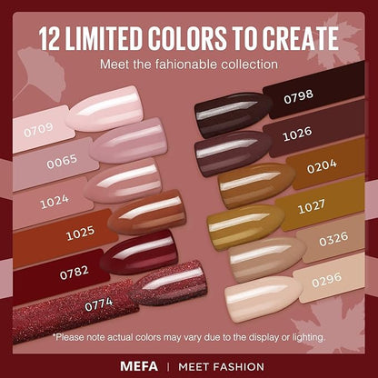 Mefa fall winter gel nail