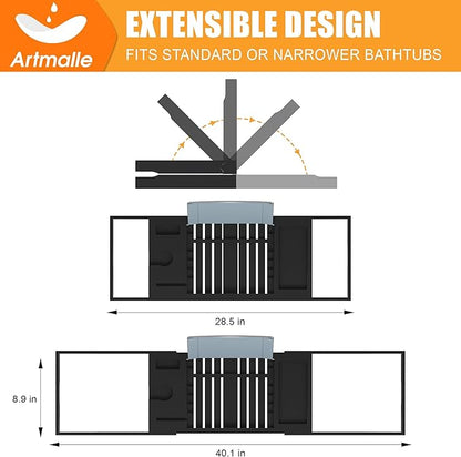 Luxury bathtub caddy tray for