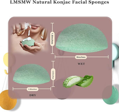 Organic konjac cleansing facial sponges
