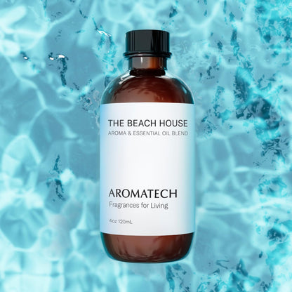 AromaTech The Beach House Aroma Essential Oil Blend: Luxury Hotel Inspired Aromatherapy with Bergamot, Coconut Milk & Sandalwood for Ultrasonic Diffusers & Nebulizers - 16 fl oz, 500 mL