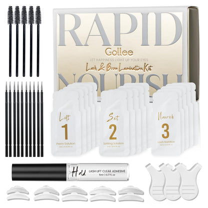 Brow Lamination Kit Lash Lift Kit, Sachet Refill Eyelash Perm Kit for Natural Curling Long-Lasting, Instant Eyelash Lift Kit, Brow Perm Kit for Salon-Quality Results at Home