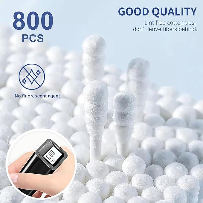 Pointed tip cotton swabs, 800
