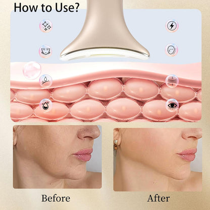 8 Modes&3 Color Facial-Massager-Device(Gold)