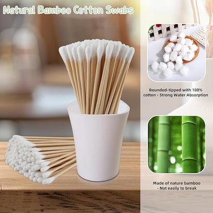 200 count bamboo rounded-tipped cotton