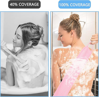 2pcs exfoliating back scrubber nylon