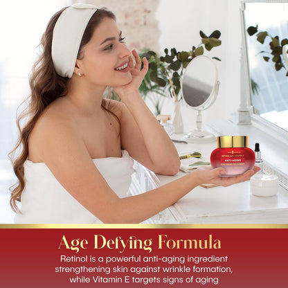 Retinol and Vitamin E Anti Aging Eye Cream - Provides Vital moisture to Eye Area - Helps reduce Puffines, Fine Lines & Crow's Feet - Skin Care Made in Korea - 1.0 FL.OZ.