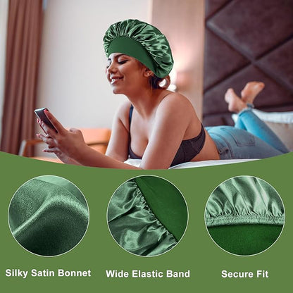 4pcs silk bonnet for sleeping