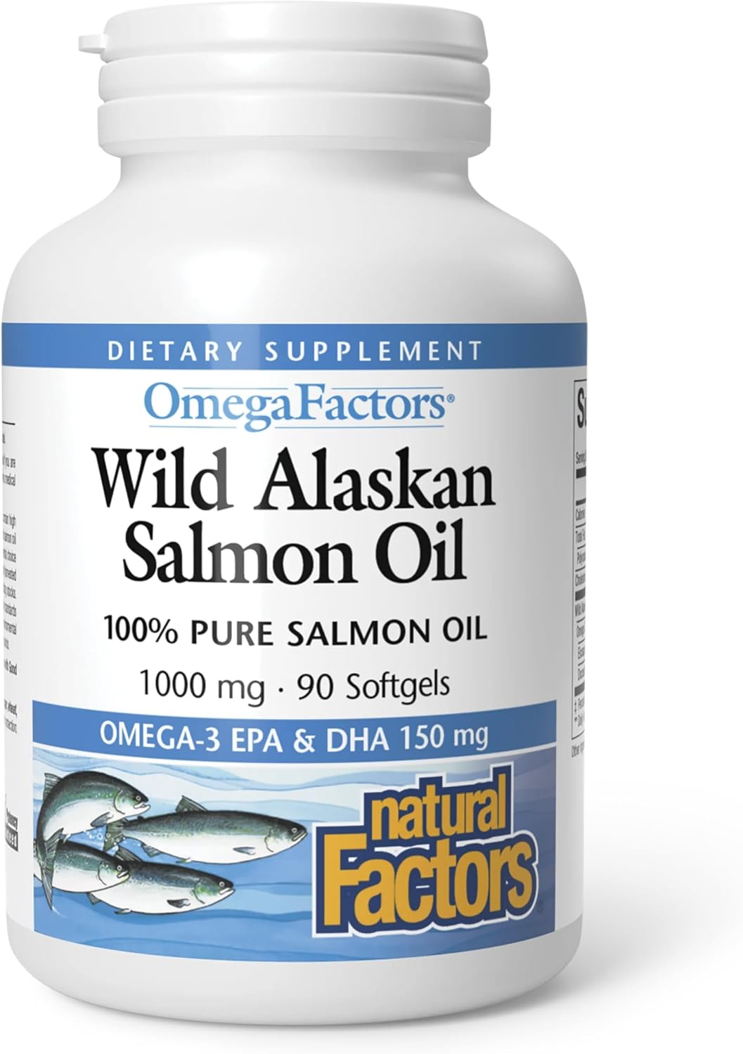 NATURAL FACTORS Wild Alask Salmon Oil, 90 CT