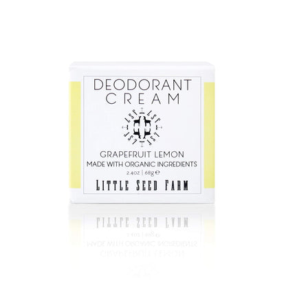 Little Seed Farm All Natural Deodorant Cream, Aluminum Free Deodorant for Women or Men, 2.4 Ounce - Grapefruit Lemon