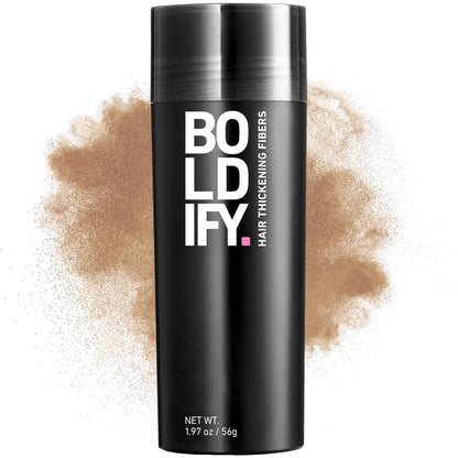 BOLDIFY Hair Fibers (56g) - Fill In Thinning and Fine Hair for an Instantly Fuller, Thicker Look - 14 Shades for Women & Men - Dark Blonde
