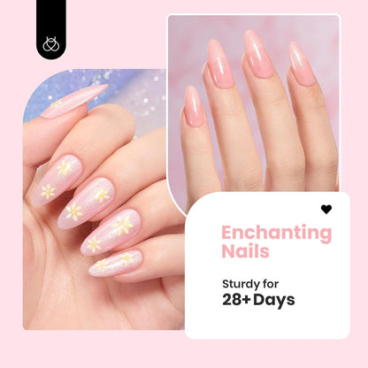 Beetles Base Color Gel Nail Polish Set – 6 Colors Nude Gel Polish, 5 in 1 Builder Rubber Base Coat, Self Leveling Soak Off Strengthening for Natural Nails and French Manicure