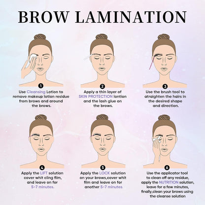 Libeauty Eyelash lift kit Brow Lamination Kit with Lash Growth Serum New Eyebrow Perm Kit Can Last 6-8 Weeks Home & Salon Use Black