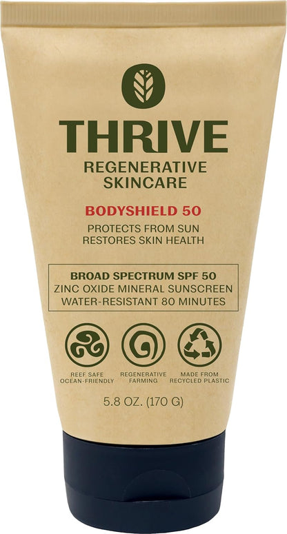 Thrive Natural Care Reef Safe Sunscreen SPF50 - Hawaii 104 Reef Act Compliant - Mineral Sunscreen Non-Nano Zinc Oxide - Vegan, (5.8 Oz (Pack of 1))