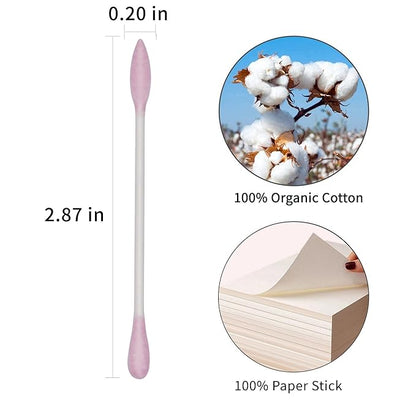 Pink cotton swabs precision pointed