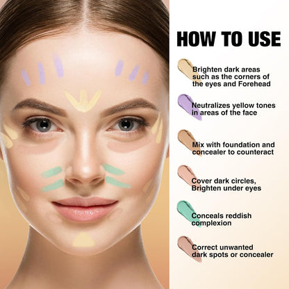 Contour Stick Corrects Skin Tone Bronzer Waterproof Sweat Resistant Concealer Creamy Concealer Natural