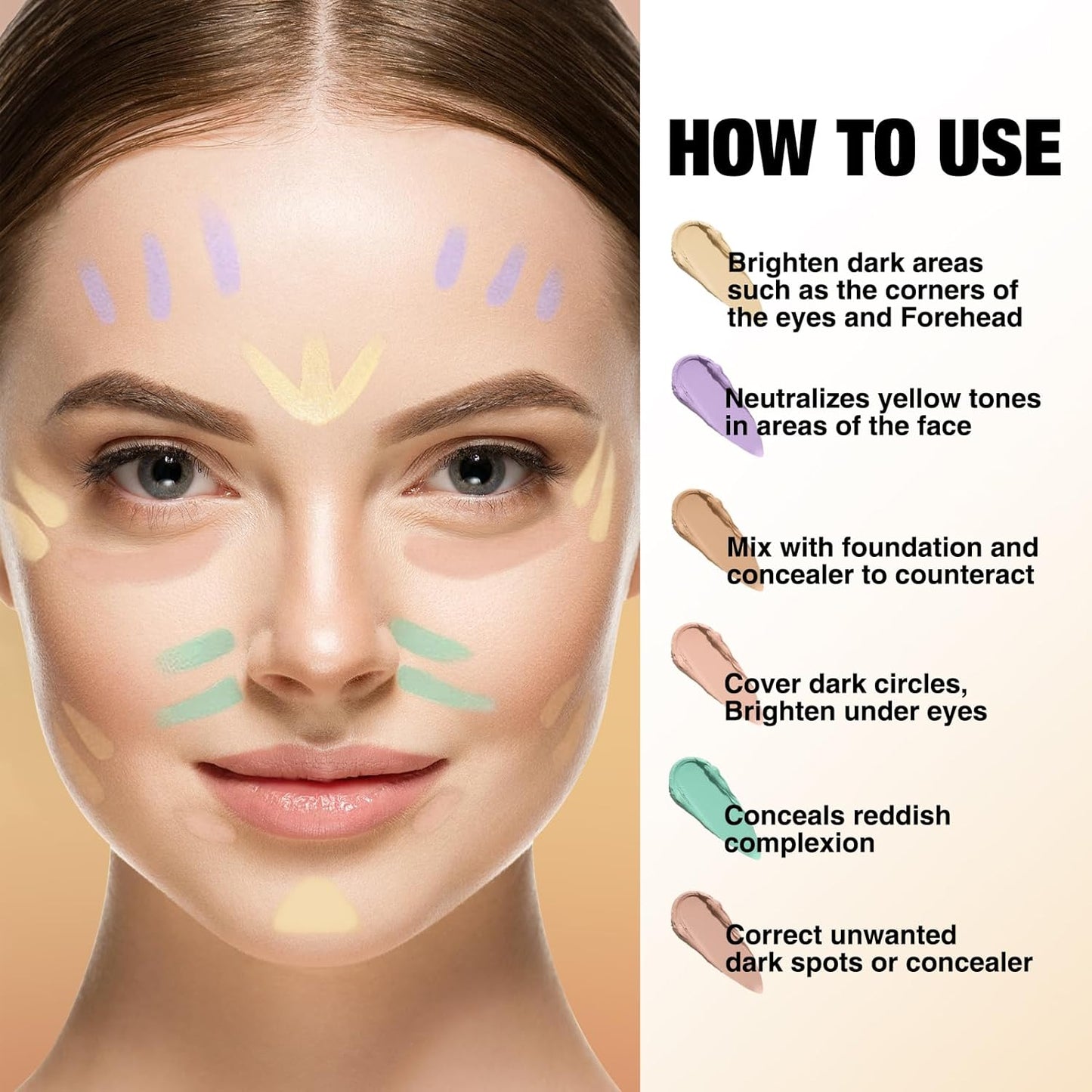 Contour Stick Corrects Skin Tone Bronzer Waterproof Sweat Resistant Concealer Creamy Concealer Deep