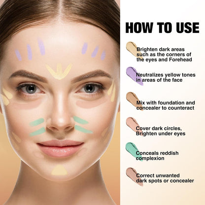 Contour Stick Corrects Skin Tone Bronzer Waterproof Sweat Resistant Concealer Creamy Concealer Deep